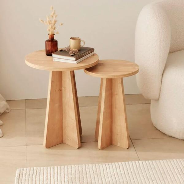Set măsuțe de cafea Trendy Ciuperca GTR001611 Stejar Sonoma photo 3