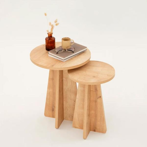 Set măsuțe de cafea Trendy Ciuperca GTR001611 Stejar Sonoma photo 4