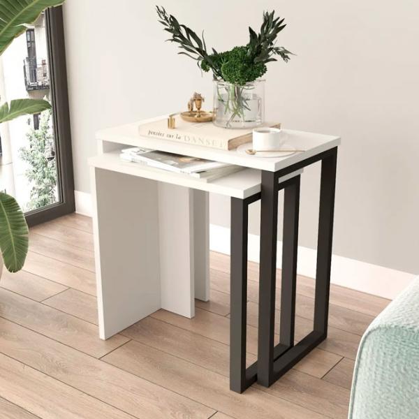 Set măsuțe de cafea Trendy ON7-W GTR001608 White photo 4