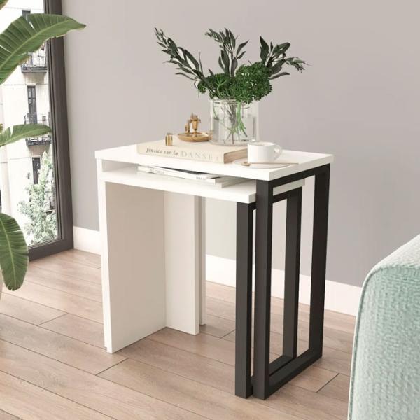Set măsuțe de cafea Trendy ON7-W GTR001608 White photo 5
