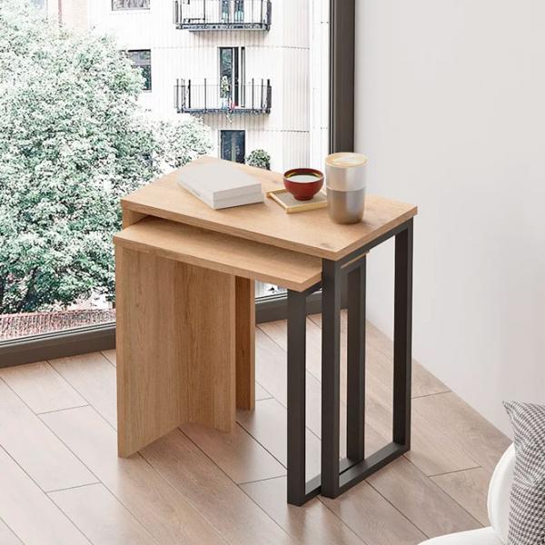 Set măsuțe de cafea Trendy ON7-S GTR001609 Stejar Sonoma photo 2