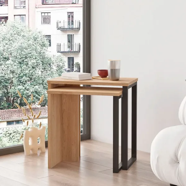 Set măsuțe de cafea Trendy ON7-S GTR001609 Stejar Sonoma photo 4