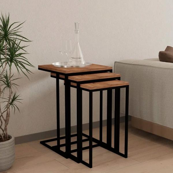 Set măsuțe de cafea Trendy Stoli GTR000930 Brown photo 2