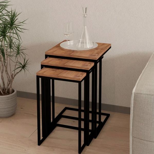 Set măsuțe de cafea Trendy Stoli GTR000930 Brown photo 3