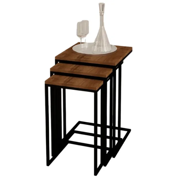 Set măsuțe de cafea Trendy Pino GTR000929 Brown photo 1