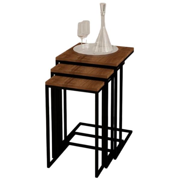 Set măsuțe de cafea Trendy Pino GTR000929 Brown photo 1