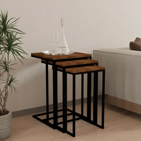 Set măsuțe de cafea Trendy Pino GTR000929 Brown photo 2