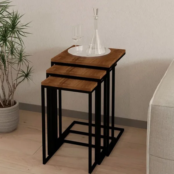 Set măsuțe de cafea Trendy Pino GTR000929 Brown photo 3