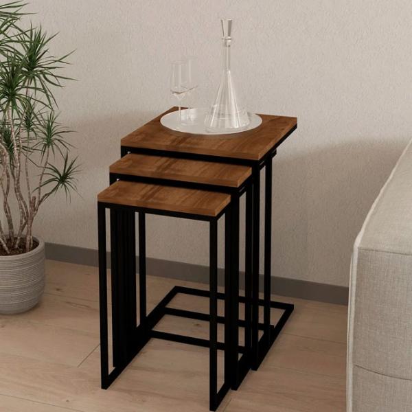 Set măsuțe de cafea Trendy Pino GTR000929 Brown photo 3