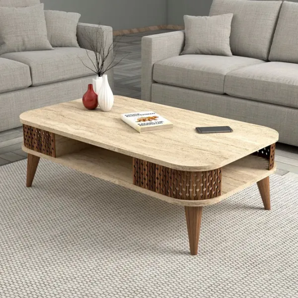 Măsuță de cafea Trendy Eylul GTR006137 Travertine photo 2