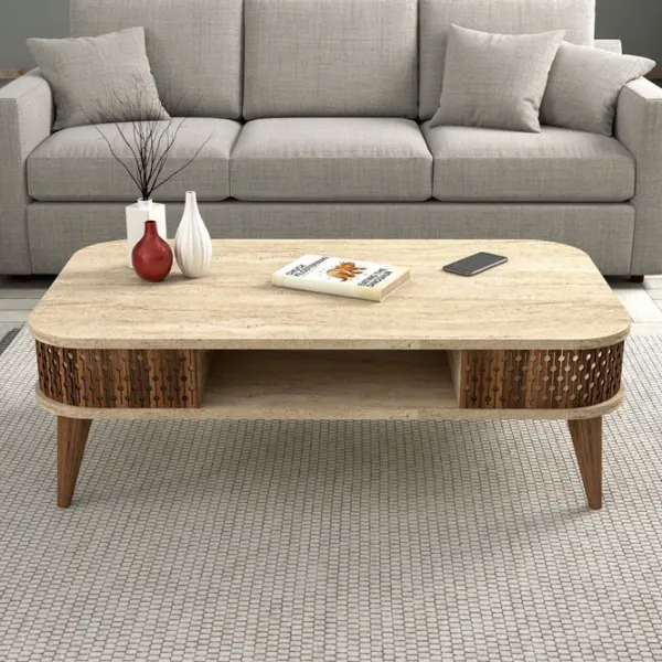 Măsuță de cafea Trendy Eylul GTR006137 Travertine photo 3