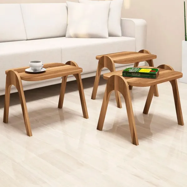 Set măsuțe de cafea Trendy Paris GTR000581 Brown photo 3