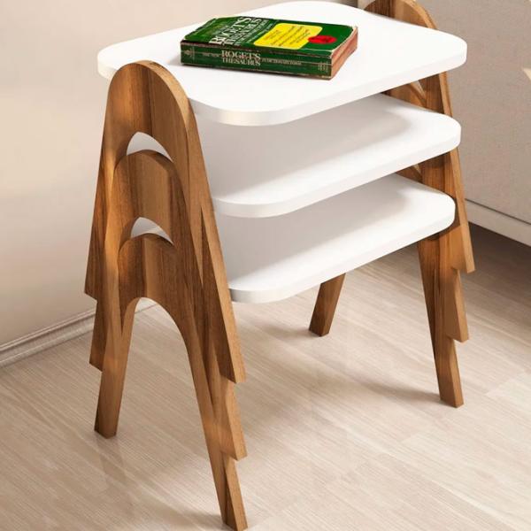 Set măsuțe de cafea Trendy Paris GTR000583 White photo 2
