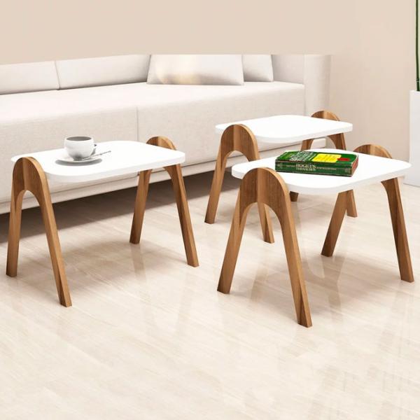 Set măsuțe de cafea Trendy Paris GTR000583 White photo 3