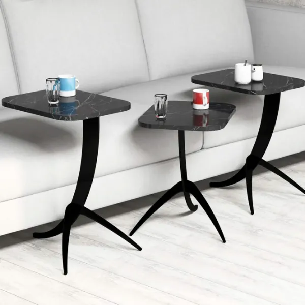 Set măsuțe de cafea Trendy Pion GTR000655 Black photo 5