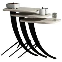 Set măsuțe de cafea Trendy Pion GTR000656 Cream