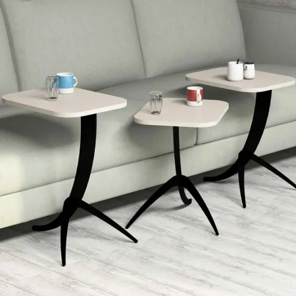 Set măsuțe de cafea Trendy Pion GTR000656 Cream photo 5