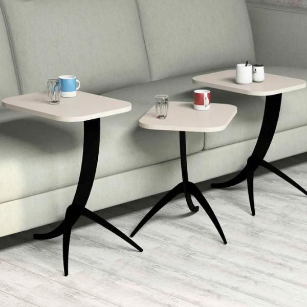 Set măsuțe de cafea Trendy Pion GTR000656 Cream photo 5