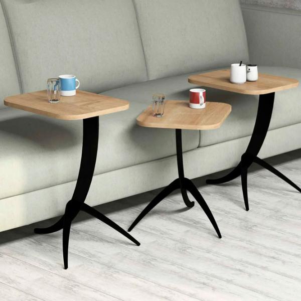 Set măsuțe de cafea Trendy Pion GTR000657 Stejar Sonoma photo 4