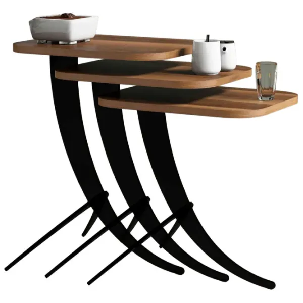 Set măsuțe de cafea Trendy Pion GTR000658 Brown photo 1