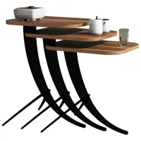 Set măsuțe de cafea Trendy Pion GTR000658 Brown