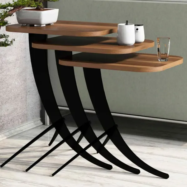 Set măsuțe de cafea Trendy Pion GTR000658 Brown photo 5
