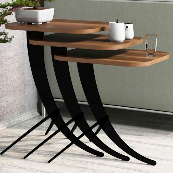 Set măsuțe de cafea Trendy Pion GTR000658 Brown photo 5
