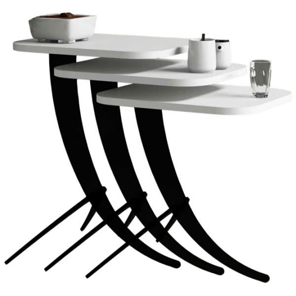 Set măsuțe de cafea Trendy Pion GTR000659 White photo 1
