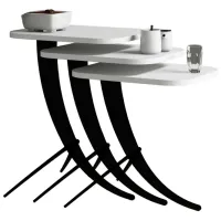 Set măsuțe de cafea Trendy Pion GTR000659 White