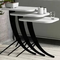 Набор журнальных столиков Trendy Pion GTR000659 Белый photo 2