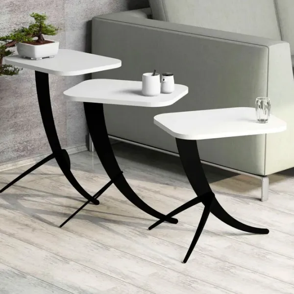 Set măsuțe de cafea Trendy Pion GTR000659 White photo 3