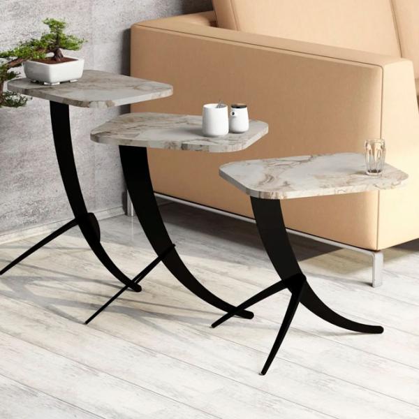 Set măsuțe de cafea Trendy Pion GTR000660 Marmura White photo 3