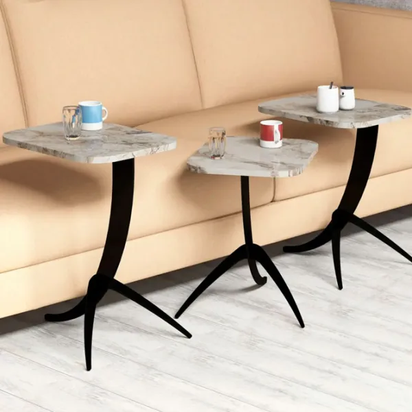 Set măsuțe de cafea Trendy Pion GTR000660 Marmura White photo 4