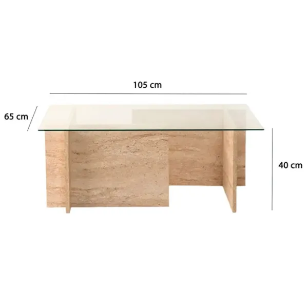 Măsuță de cafea Trendy New Escape GTR006148 Travertine photo 4