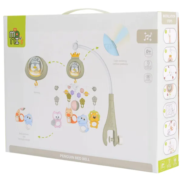 Музыкальная карусель Moni Penguin Розовый / Пластик photo 7