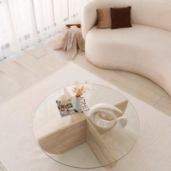 Măsuță de cafea Trendy Lily GTR006173 Travertine photo 4