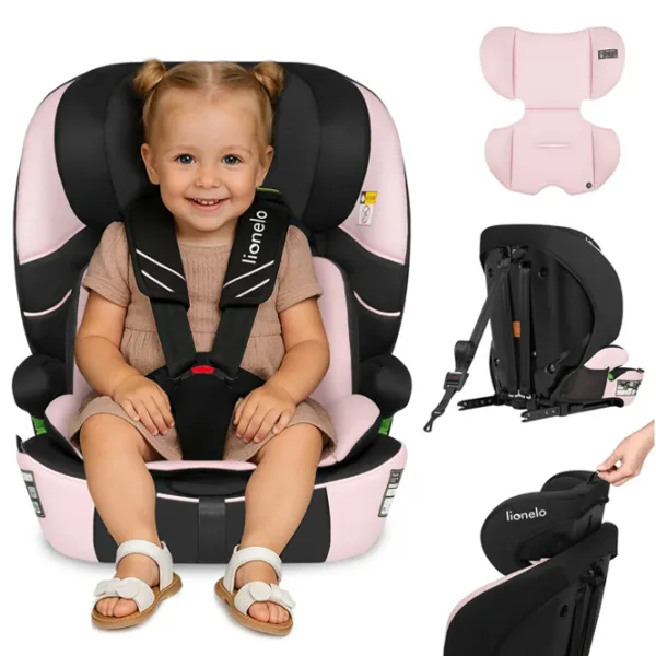 Scaun auto Lionelo Levi Fix  15 luni - 12 ani / 36 kg / Pink photo 2
