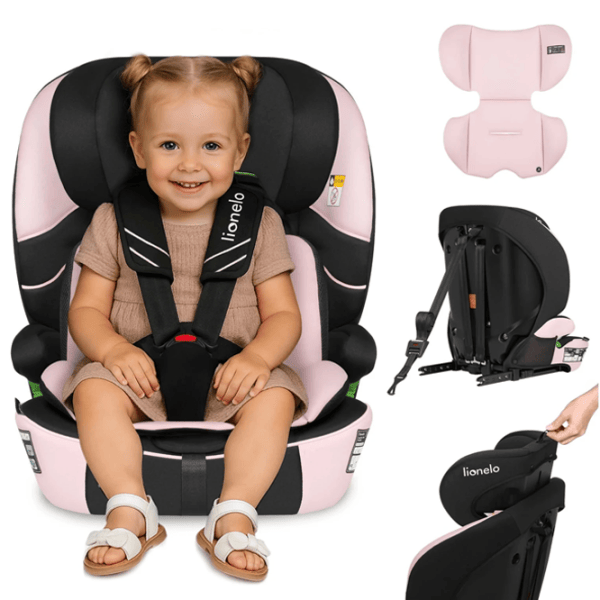 Scaun auto Lionelo Levi Fix  15 luni - 12 ani / 36 kg / Pink photo 2