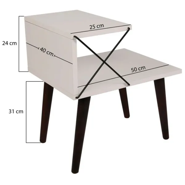 Тумбочки Trendy Cross 55 x 50 x 40см / ЛДСП / Black photo 9