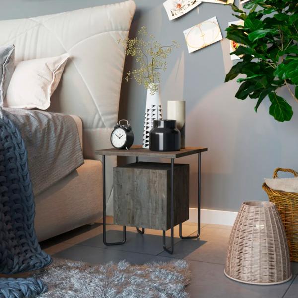 Тумбочки Trendy Acres Nightstand 45 x 40 x 40см / Металл / Black photo 2