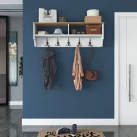 Raft Trendy Sala Stand P2 PAL / Alb-Stejar deschis photo 5