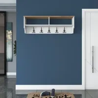 Raft Trendy Sala Stand P2 PAL / Alb-Stejar deschis photo 6