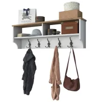 Raft Trendy Sala Stand P2 PAL / Alb-Stejar deschis photo 8