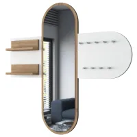 Raft Trendy Sala Stand P3 PAL / Alb-Stejar deschis
