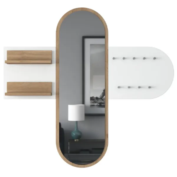 Raft Trendy Sala Stand P3 PAL / Alb-Stejar deschis photo 2