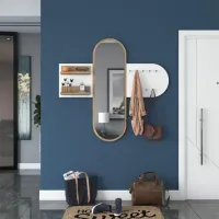 Raft Trendy Sala Stand P3 PAL / Alb-Stejar deschis photo 4