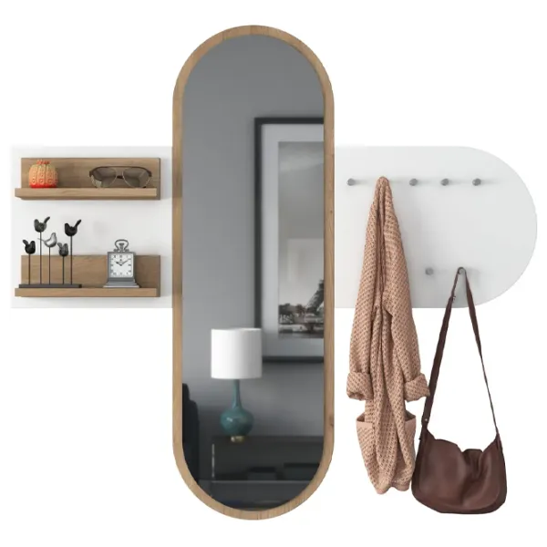 Raft Trendy Sala Stand P3 PAL / Alb-Stejar deschis photo 6