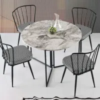 Кухонный стол cкладнои Trendy Yaprak Дерево/ Marmura White photo 3