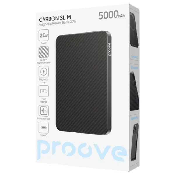 Power Bank Proove Carbon Slim 5000 mAh/ Black photo 4