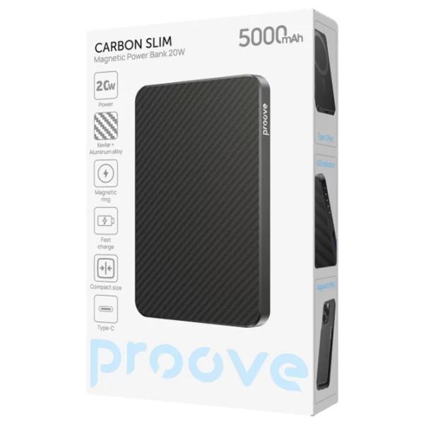Power Bank Proove Carbon Slim 5000 mAh/ Black photo 4